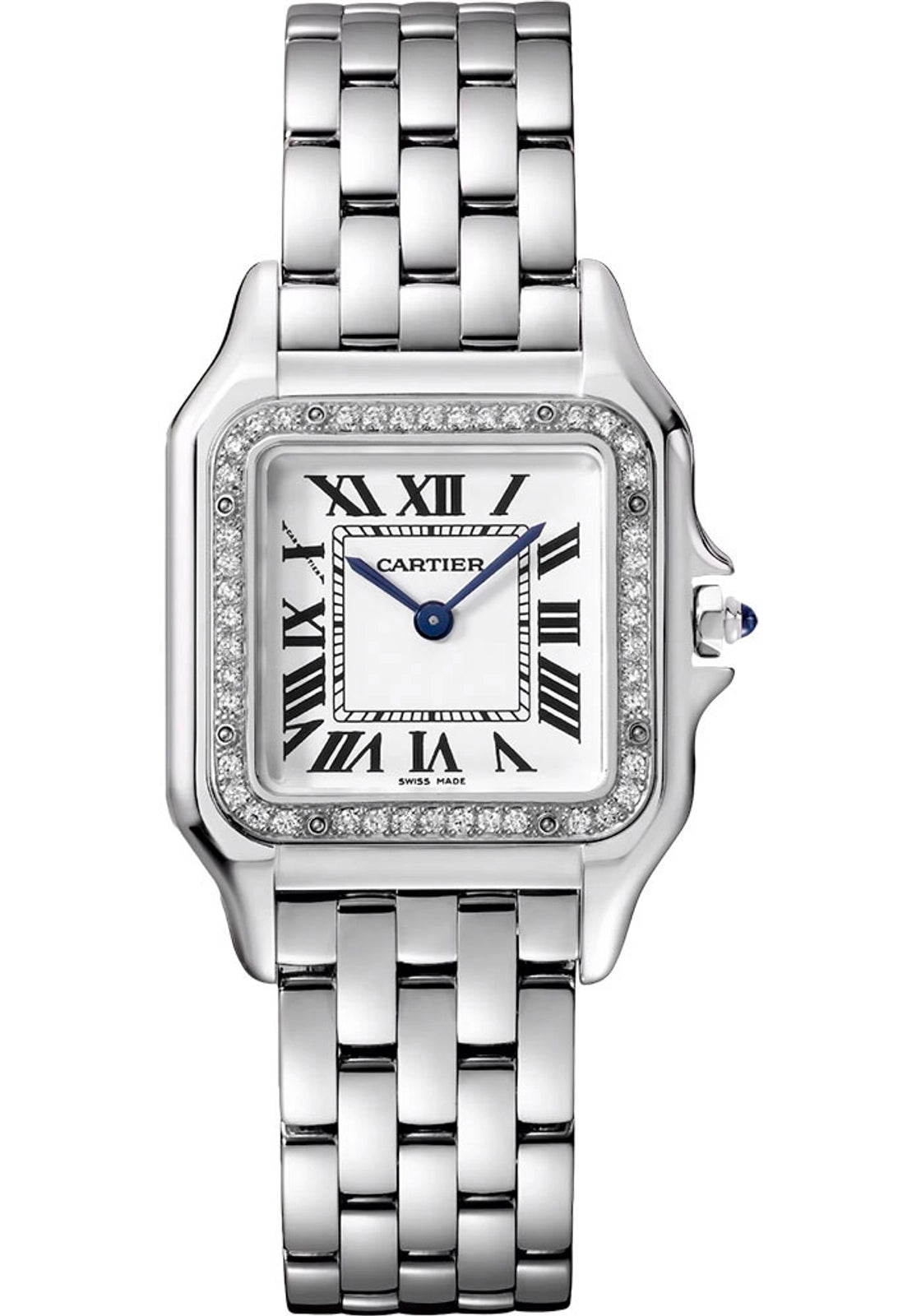 Cartier Panthere de Cartier Medium Silver Dial on Bracelet W4PN0018 Complete Open Date