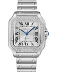 Cartier Santos de Cartier Medium Sunray Dial on Bracelet W4SA0005 Card