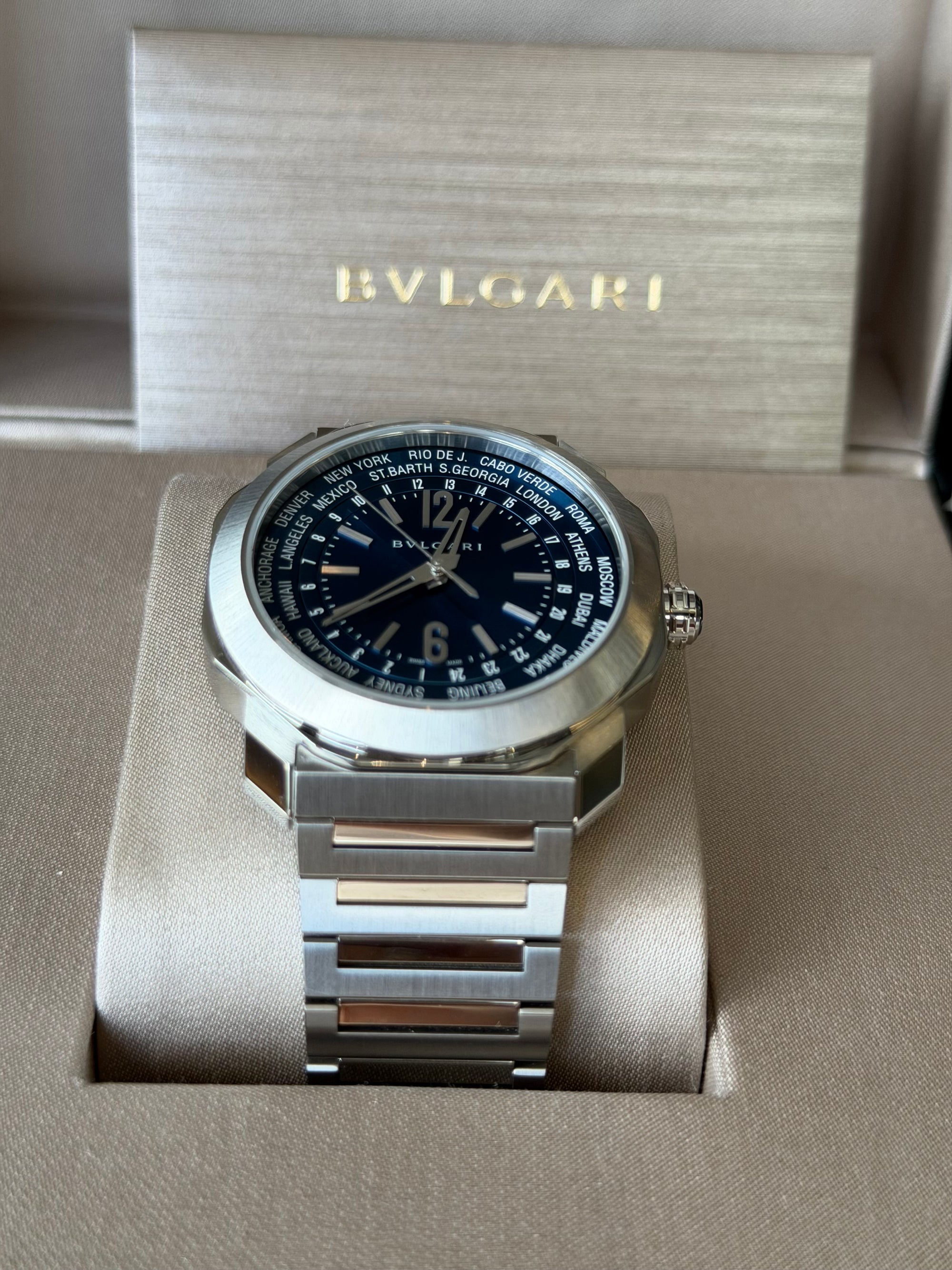 Bvlgari Octo Roma Blue Dial on Bracelet 103481