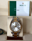Rolex Datejust Silver Roman VI/IX Diamond Dial on Oyster 126233 Card 2020
