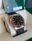 Rolex SkyDweller Chocolate Dial on Oysterflex 326235 Complete 2023