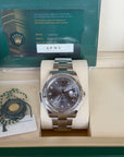 Rolex Datejust 41 Dark Rhodium Diamond Dial on Oyster 126334 Complete 2026