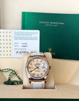 Rolex Datejust 36 Mother of Pearl Diamond Dial on White Leather Strap 116185 Certified Pre Owned Card 2025