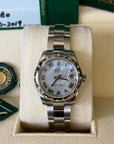 Rolex Datejust 31 Mother of Pearl Roman Diamond Dial on Oyster 178344 Complete 2019