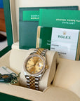 Rolex Datejust 36 Champagne Diamond Dial on Jubilee 126283 Card 2020