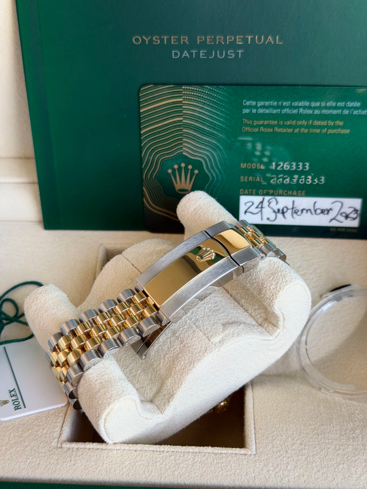 Rolex Datejust 36 Champagne Index Dial on Jubilee 126233 Complete 2023