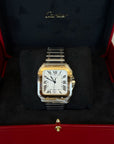 Cartier Santos de Cartier Large Silver Dial on Bracelet W2SA0009 Complete Open Date