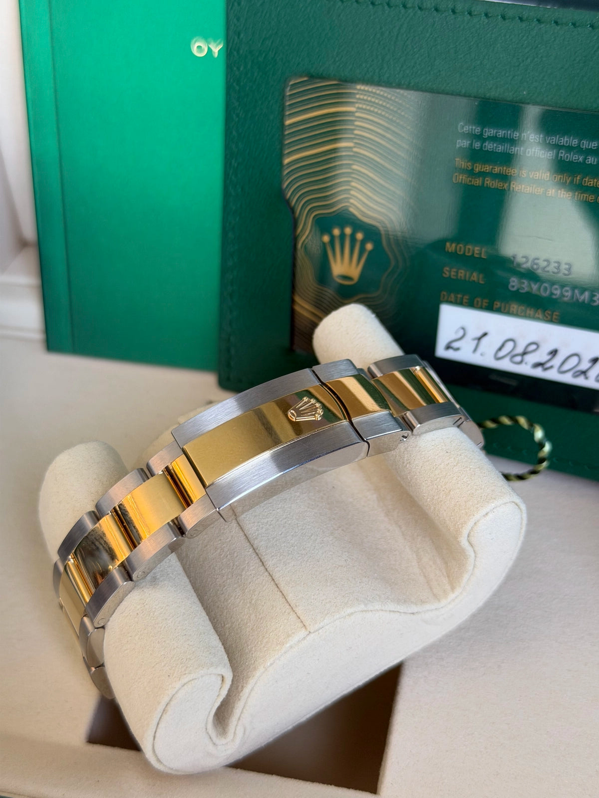 Rolex Datejust 36 Olive Green Roman Dial on Oyster 126233 Complete 2026