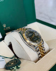Rolex Datejust 36 Olive Green Roman Dial on Jubilee 126233 Card 2021