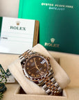 Rolex Datejust 31 Chocolate Roman Diamond Dial on Jubilee 178341 Card 2018