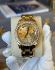 Rolex Pearlmaster Masterpiece Champagne Diamond Dial on Oyster 18948 Card 2015