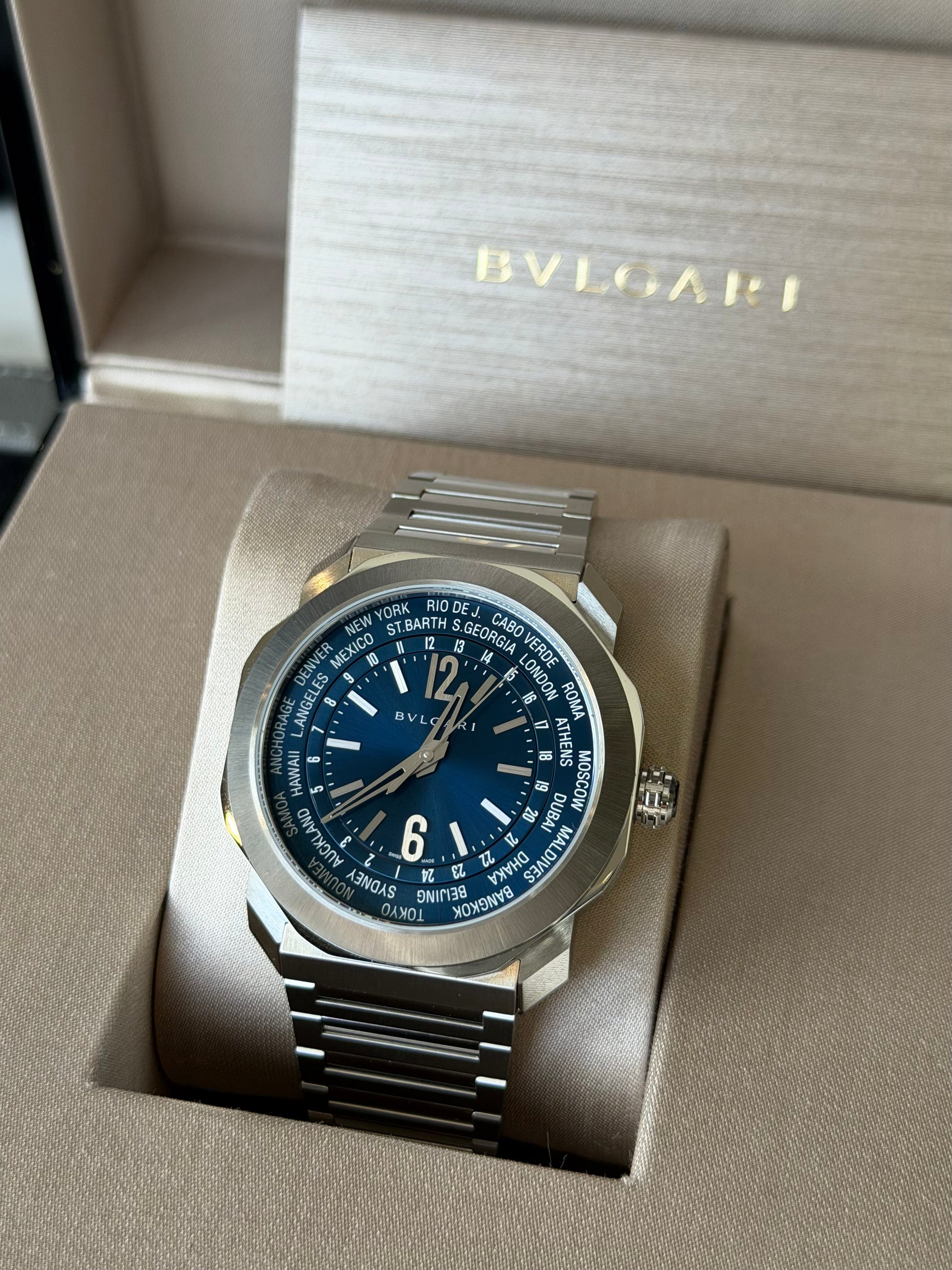 Bvlgari Octo Roma Blue Dial on Bracelet 103481