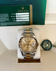 Rolex Datejust II Champagne Diamond Dial on Oyster 116333 Card 2010