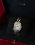 Cartier Panthere de Cartier Medium Silver Dial on Bracelet W4PN0018 Complete Open Date