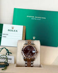 Rolex Datejust 31 Chocolate Roman Diamond Dial on Jubilee 178341 Card 2018