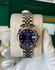 Rolex Datejust 31 Blue Diamond Dial on Jubilee 178344 Card 2016