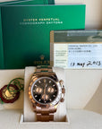 Rolex Daytona Black Index Dial on Oysterlock 116505 Card 2013