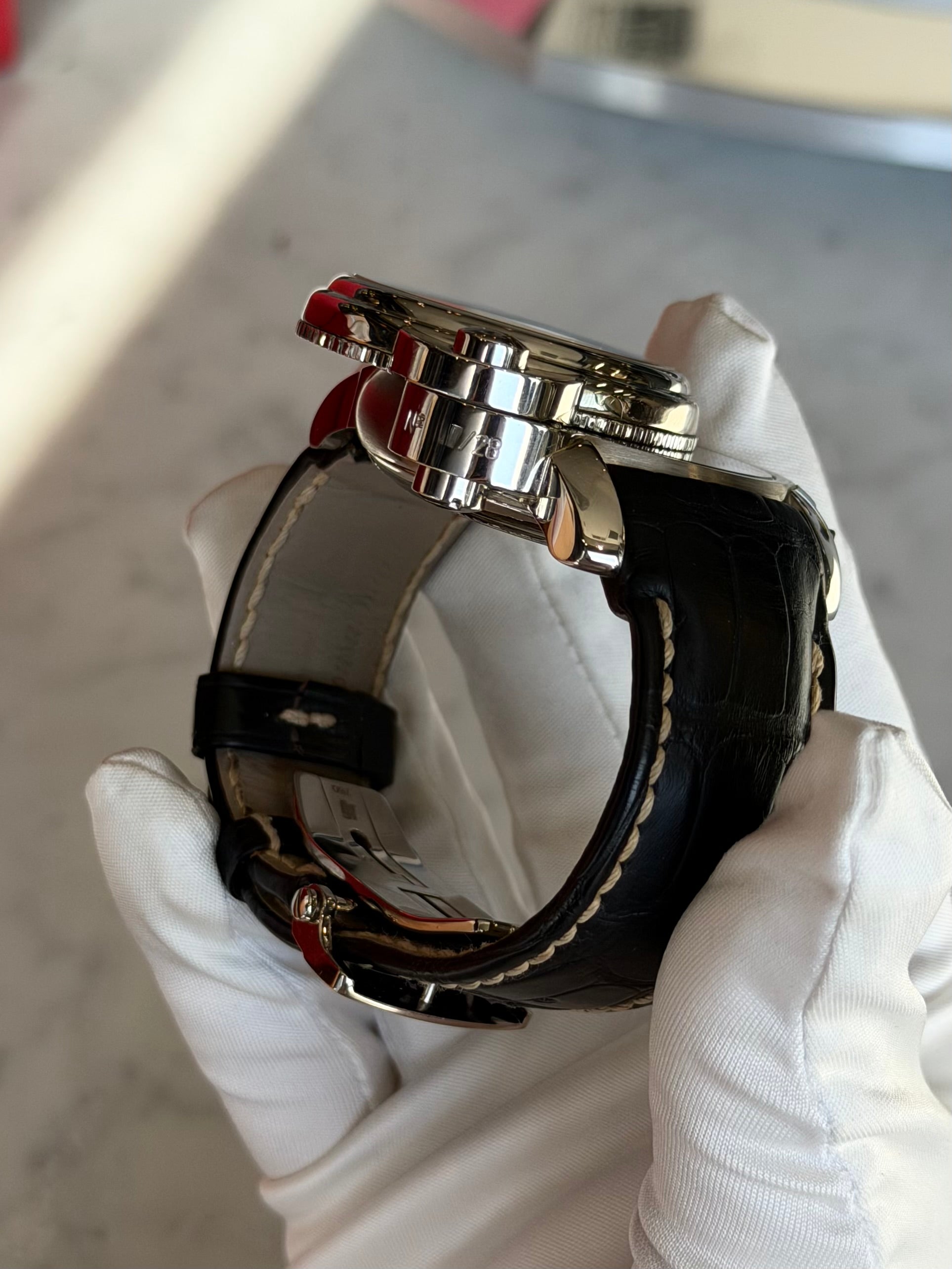 Michael Jordi Heritage Twins Black Dial on Alligator Leather Complete