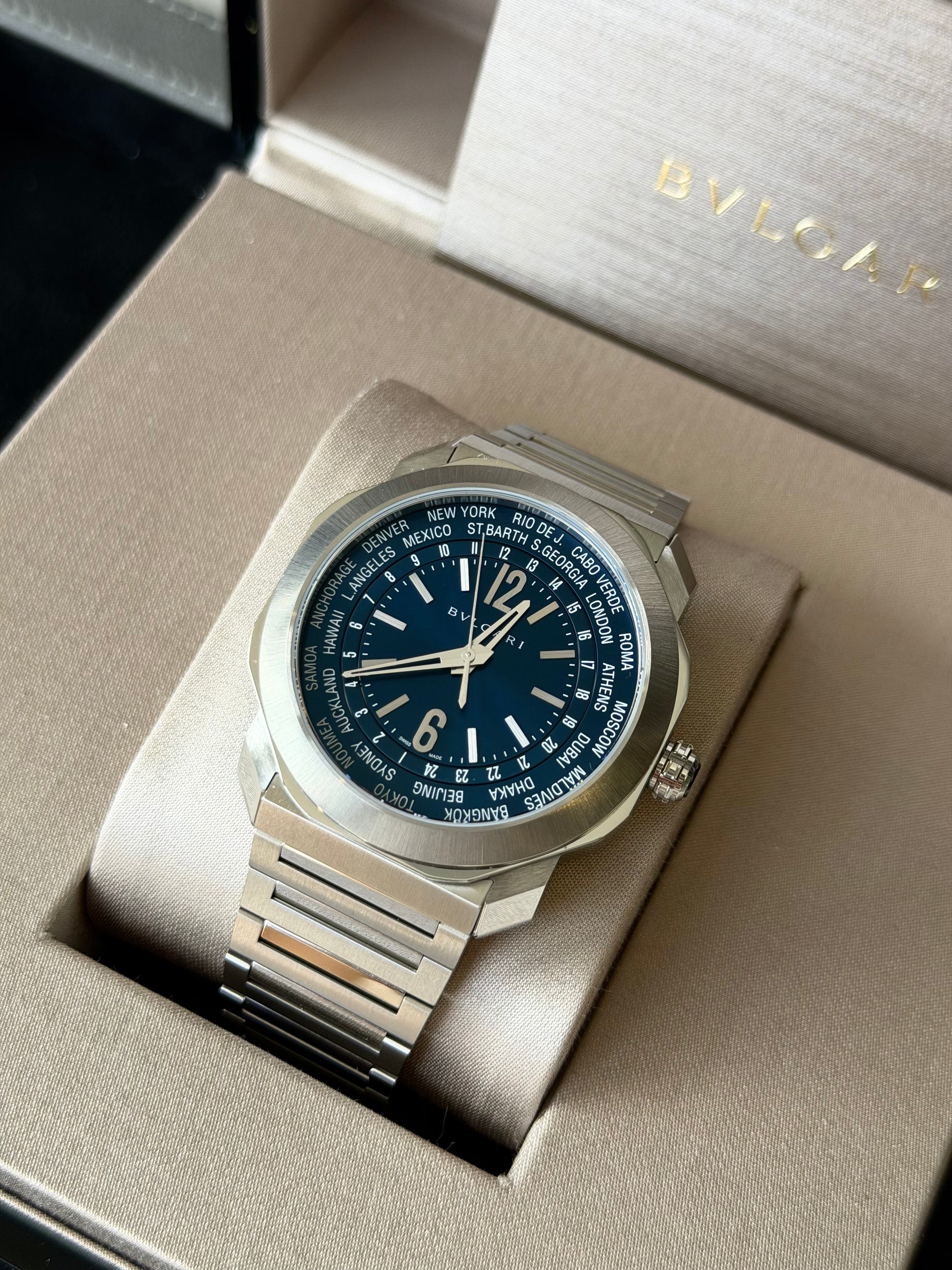 Bvlgari Octo Roma Blue Dial on Bracelet 103481
