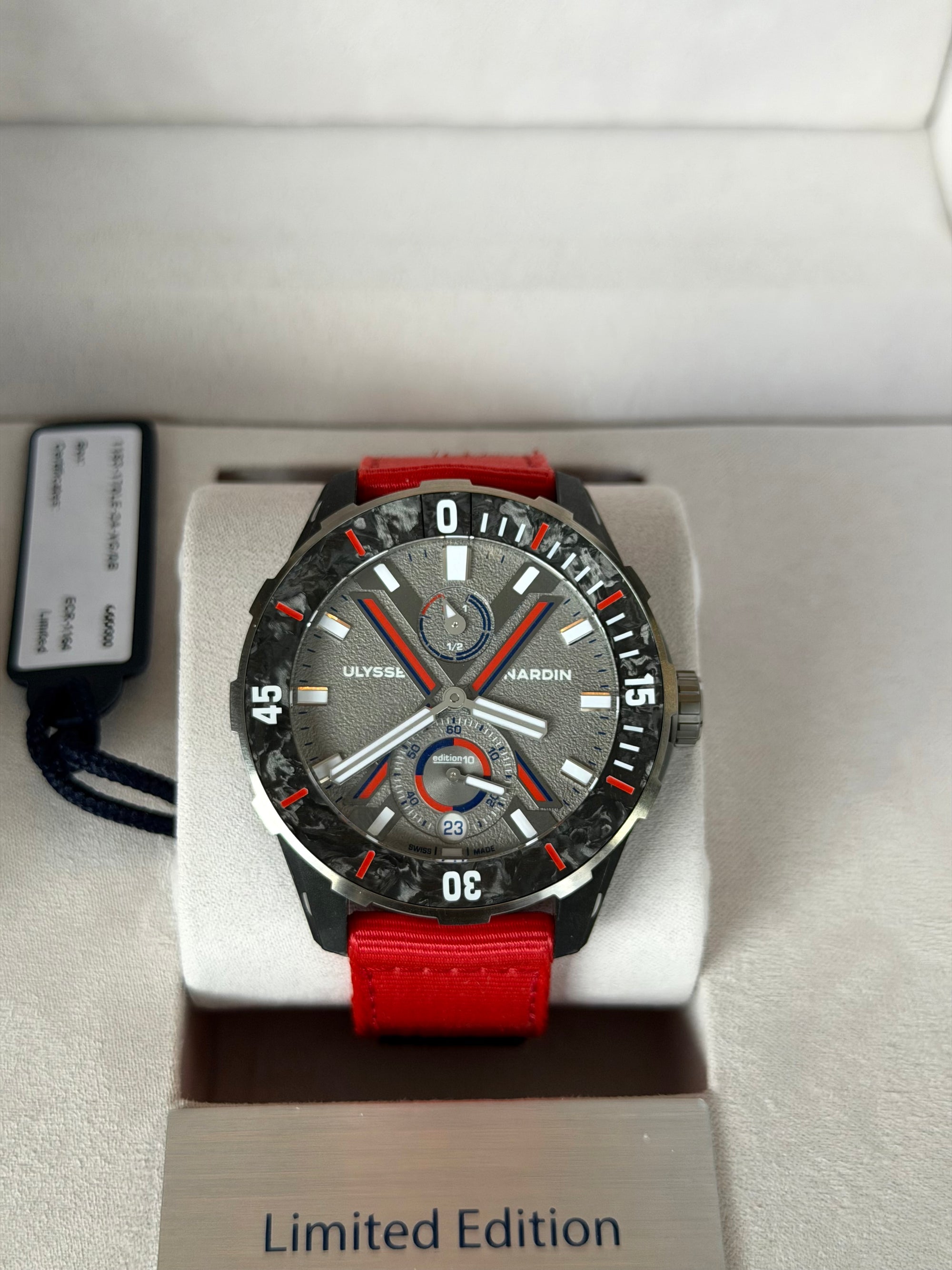 Ulysse Nardin Diver NET Vendée Globe Gray Dial on Cloth 1183-170LE-2A-VG Complete 2025