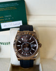 Rolex SkyDweller Chocolate Dial on Oysterflex 326235 Complete 2023