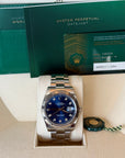 Rolex Datejust 41 Blue Diamond Dial on Oyster 126334 Complete 2024