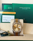 Rolex Datejust 36 Champagne Diamond Dial on Jubilee 126283 Card 2020