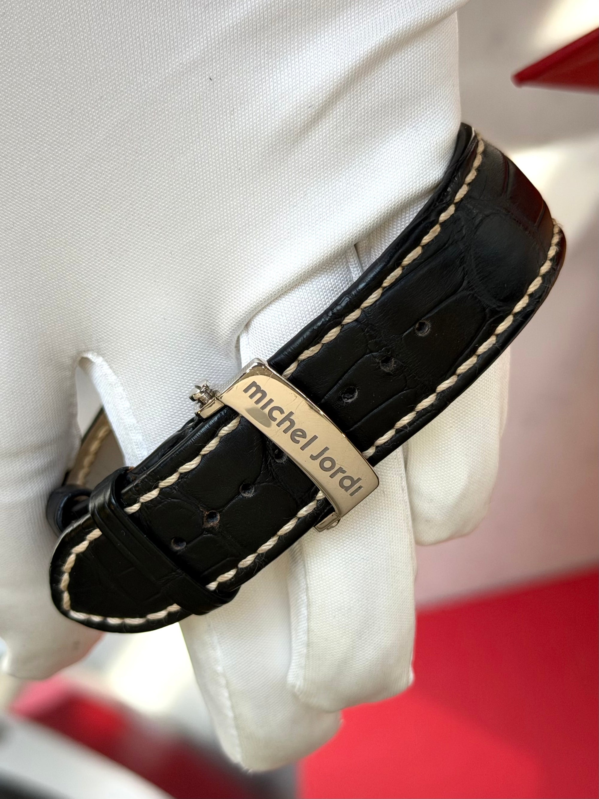Michael Jordi Heritage Twins Black Dial on Alligator Leather Complete