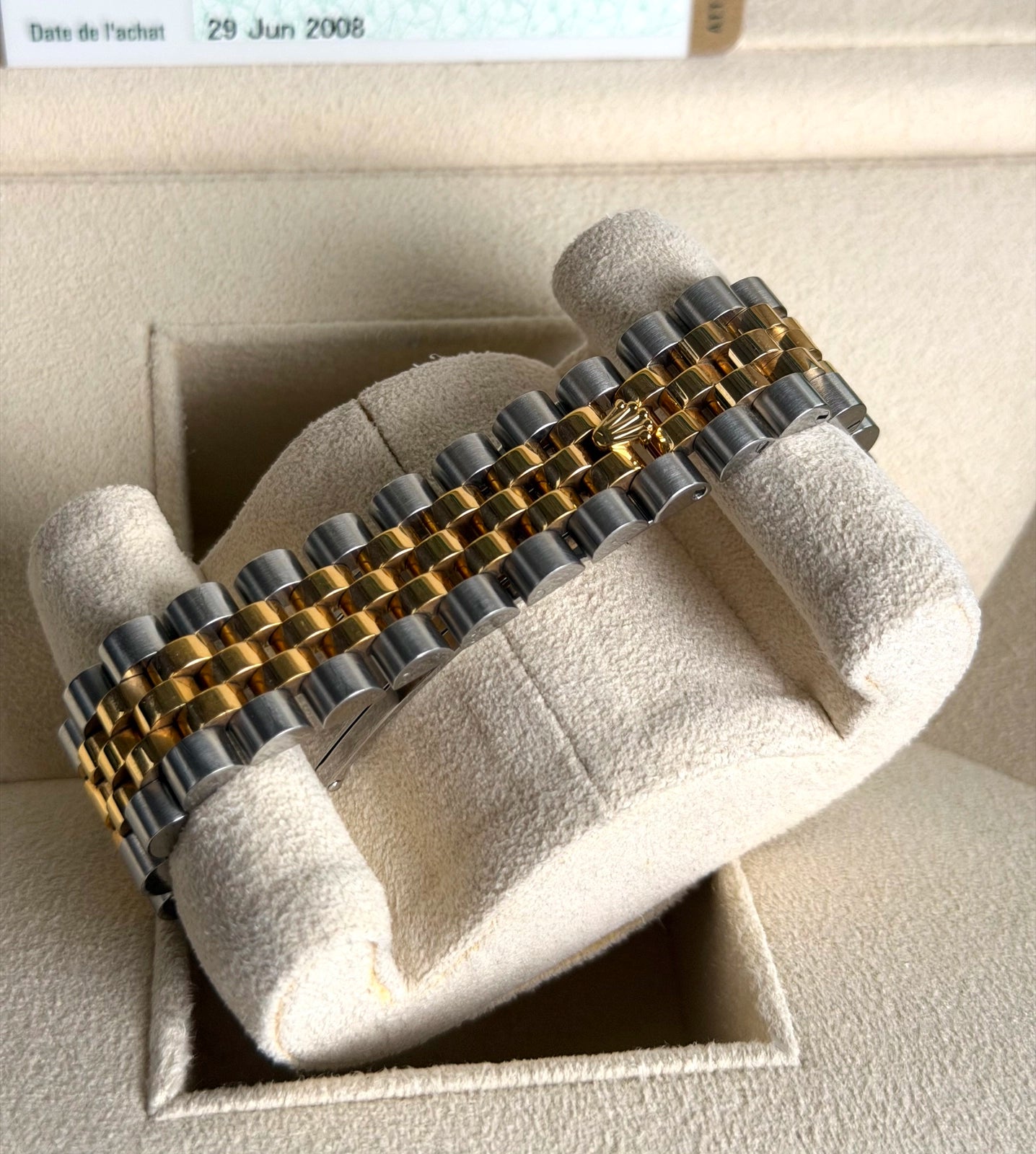 Rolex Datejust 36 Mother of Pearl Roman Dial on Jubilee 116233 Card 2008