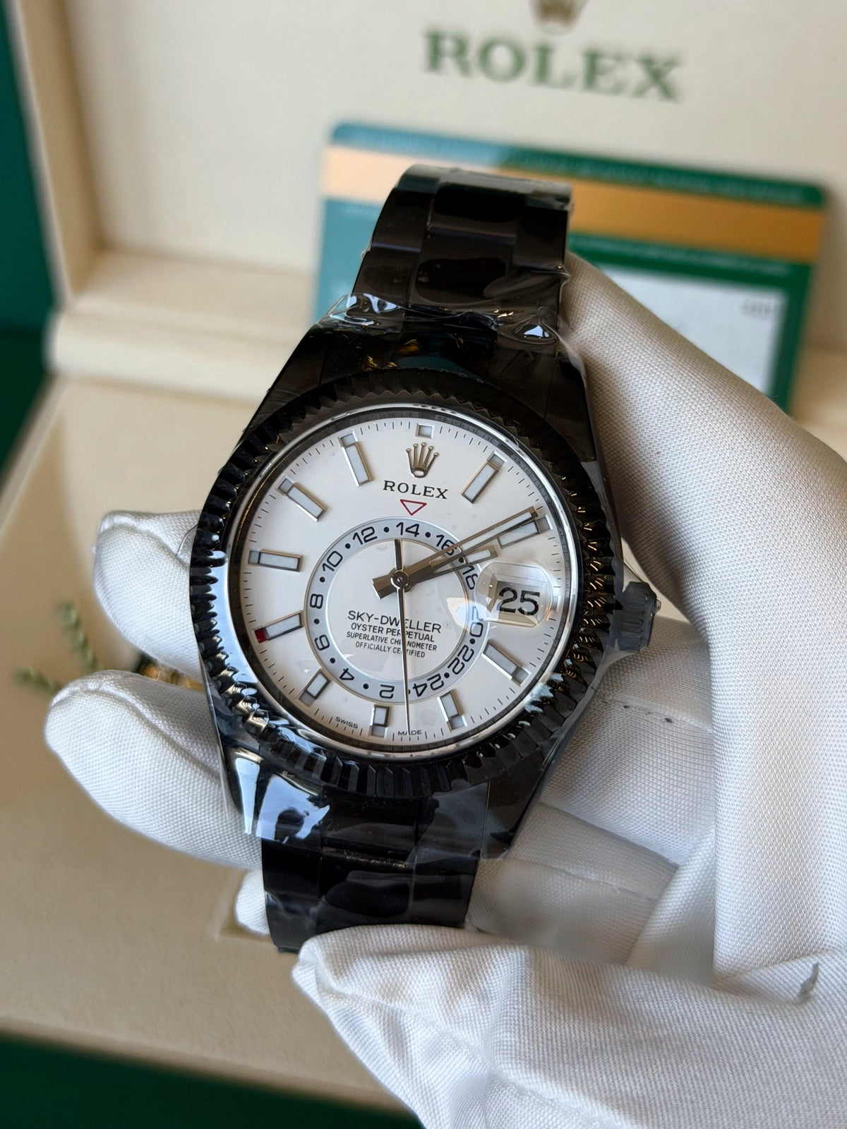 Rolex SkyDweller PVD White Dial on Oyster 326934 Card 2019